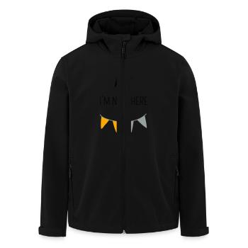 HI I'M NEW HERE | Baby Body Geschenk - Recycelte Männer Softshell-Jacke von Stanley/Stella - Schwarz - Vorne - AI Model Male 185 light (185cm)