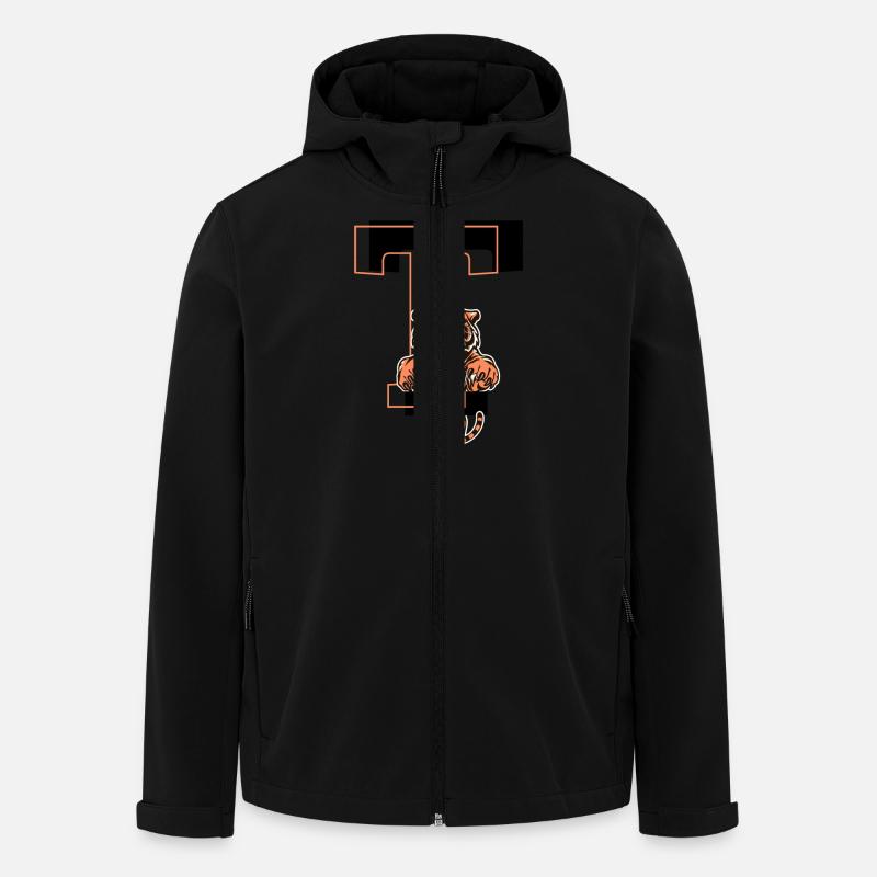 Tiger Letter T - Gift Idea - Men’s Recycled Softshell Jacket by Stanley/Stella - black