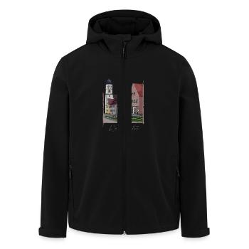 Wallerstein // Illustration - Veste softshell homme en polyester recyclé Stanley/Stella - noir - Devant - AI Model Male 185 light (185cm)