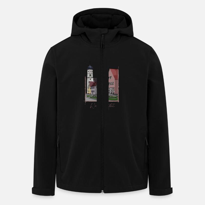 Wallerstein // Illustration - Veste softshell homme en polyester recyclé Stanley/Stella - noir