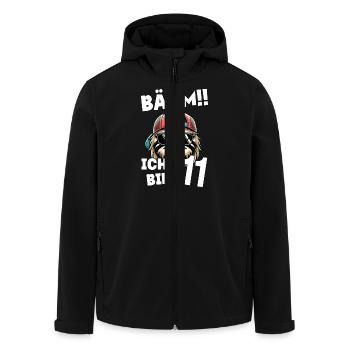 BÄÄM Ich Bin 11 Geburtstag Faultier Geburtstag - Recycelte Männer Softshell-Jacke von Stanley/Stella - Schwarz - Vorne - AI Model Male 185 light (185cm)