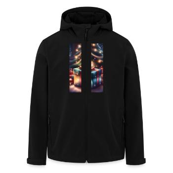 Festliche Geschenkbox unter dem Weihnachtsbaum - Recycelte Männer Softshell-Jacke von Stanley/Stella - Schwarz - Vorne - AI Model Male 185 light (185cm)