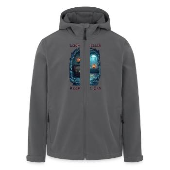 Cadavre dans le sous-sol - Garde ton sang-froid - Veste softshell homme en polyester recyclé Stanley/Stella - noir - Devant - AI Model Male 185 light (185cm)
