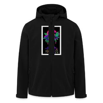ॐMEGoA Mushroom Goblin 1# - Recycelte Männer Softshell-Jacke von Stanley/Stella - Schwarz - Vorne - AI Model Male 185 light (185cm)