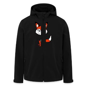 Renard Mauvais œil Dangereux Fou Animal sauvage - Veste softshell homme en polyester recyclé Stanley/Stella - noir - Devant - AI Model Male 185 light (185cm)