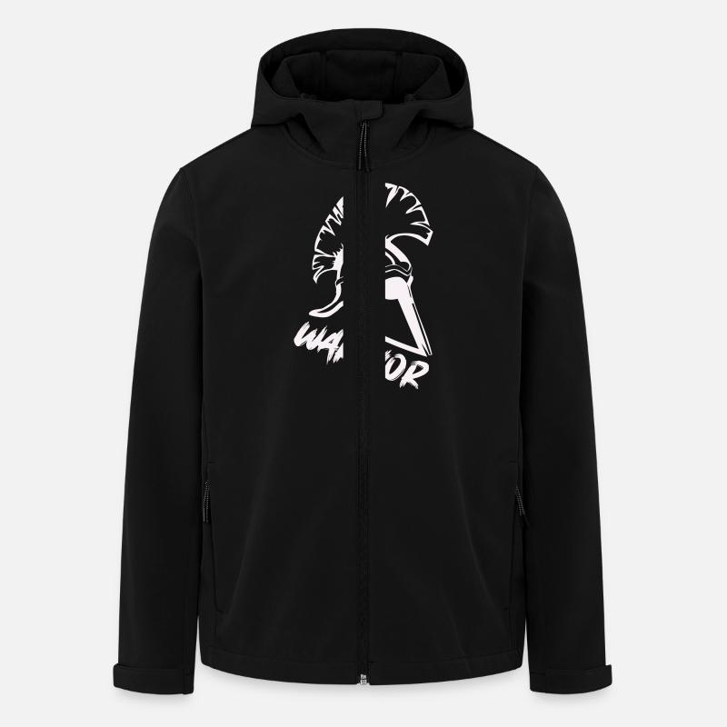 Casque Sparte Warrior - Veste softshell homme en polyester recyclé Stanley/Stella - noir