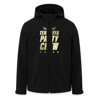 Teneriffa Party Crew Gold - Recycelte Männer Softshell-Jacke von Stanley/Stella - Schwarz - Vorne - AI Model Male 185 light (185cm)