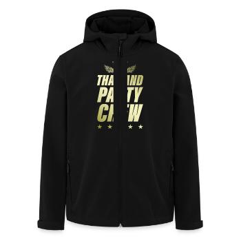 Thailand Party Crew Gold - Recycelte Männer Softshell-Jacke von Stanley/Stella - Schwarz - Vorne - AI Model Male 185 light (185cm)