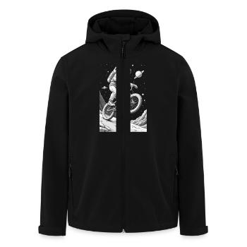 BMX Astronaut - Recycelte Männer Softshell-Jacke von Stanley/Stella - Schwarz - Vorne - AI Model Male 185 light (185cm)