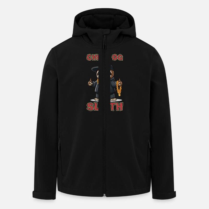 Chill OG Sloth - Recycelte Männer Softshell-Jacke von Stanley/Stella - Schwarz