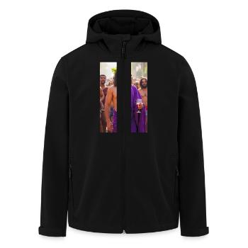 Dionysos, beau dieu en couronne de vigne - Veste softshell homme en polyester recyclé Stanley/Stella - noir - Devant - AI Model Male 185 light (185cm)