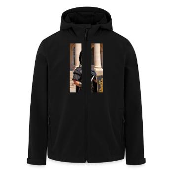 Schattenwächter wartet, slawische Wölfe heulen unter Rom - Recycelte Männer Softshell-Jacke von Stanley/Stella - Schwarz - Vorne - AI Model Male 185 light (185cm)