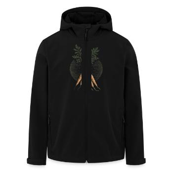 Carottes terreuses - Veste softshell homme en polyester recyclé Stanley/Stella - noir - Devant - AI Model Male 185 light (185cm)