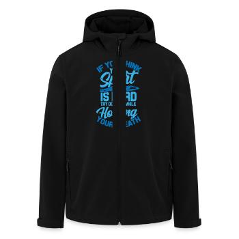 La vie d’un nageur : retenez votre souffle - Veste softshell homme en polyester recyclé Stanley/Stella - noir - Devant - AI Model Male 185 light (185cm)