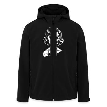 Black like my soul! Goth Coffee Emo Girl - Men’s Recycled Softshell Jacket by Stanley/Stella - black - Front - AI Model Male 185 light (185cm)