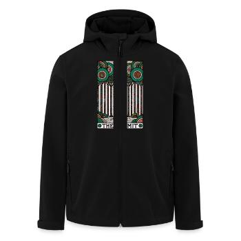 L’Ermite Illustration de la carte de tarot - Veste softshell homme en polyester recyclé Stanley/Stella - noir - Devant - AI Model Male 185 light (185cm)