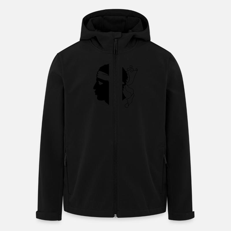 Korsika - Recycelte Männer Softshell-Jacke von Stanley/Stella - Schwarz