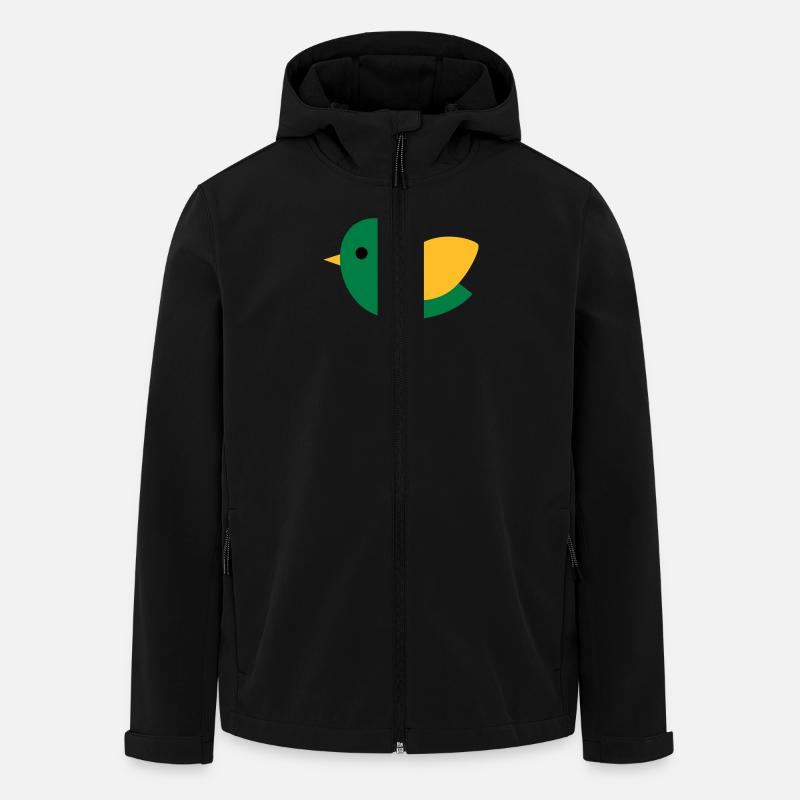 Vogel - Recycelte Männer Softshell-Jacke von Stanley/Stella - Schwarz