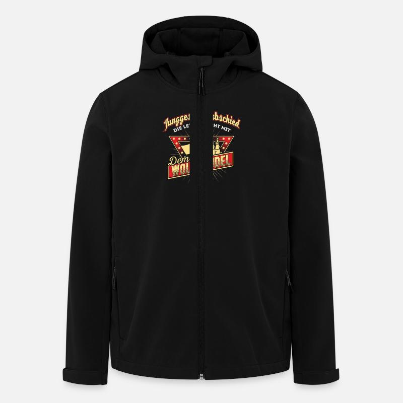 Junggesellenabschied Wolf - Recycelte Männer Softshell-Jacke von Stanley/Stella - Schwarz