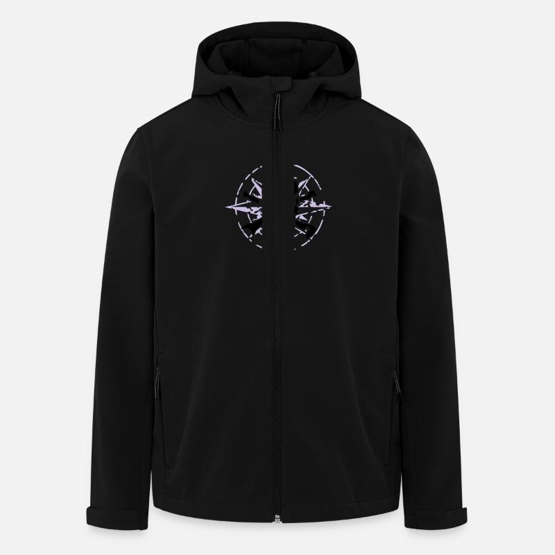 windrose_skull_02_a_2c - Veste softshell homme en polyester recyclé Stanley/Stella - noir
