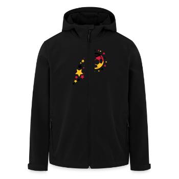 deutschland_fussball_design_2_f3 - Veste softshell homme en polyester recyclé Stanley/Stella - noir - Devant - AI Model Male 185 light (185cm)