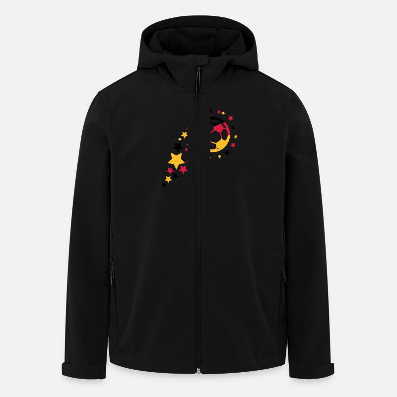 fußball design - Recycelte Männer Softshell-Jacke von Stanley/Stella - Schwarz