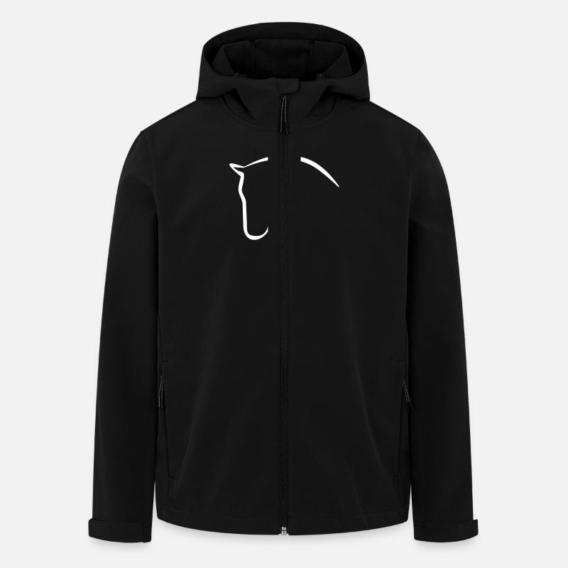 Pferd - Recycelte Männer Softshell-Jacke von Stanley/Stella - Schwarz