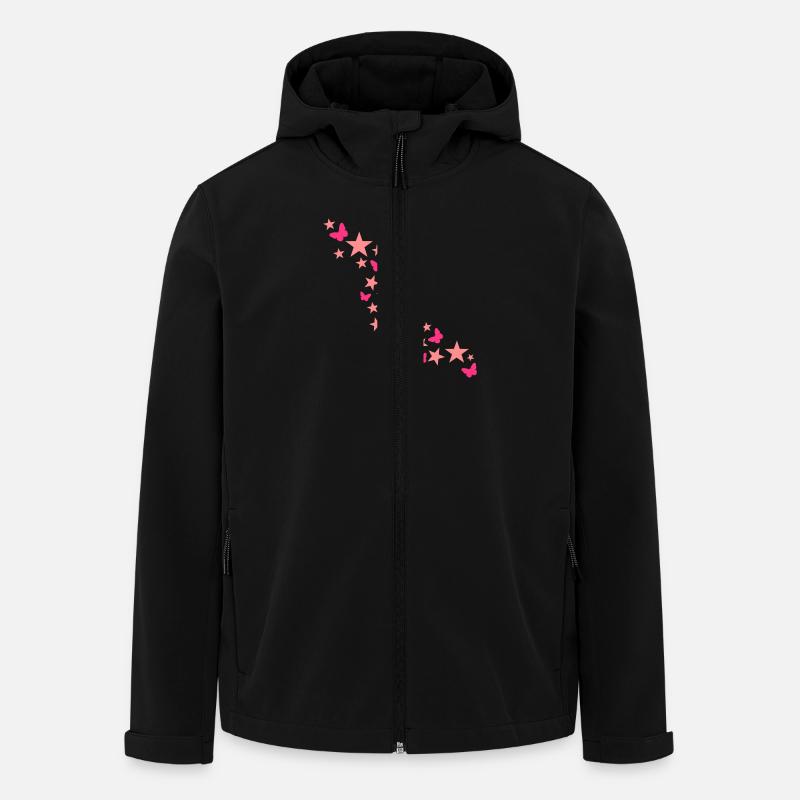 Papillon - Veste softshell homme en polyester recyclé Stanley/Stella - noir