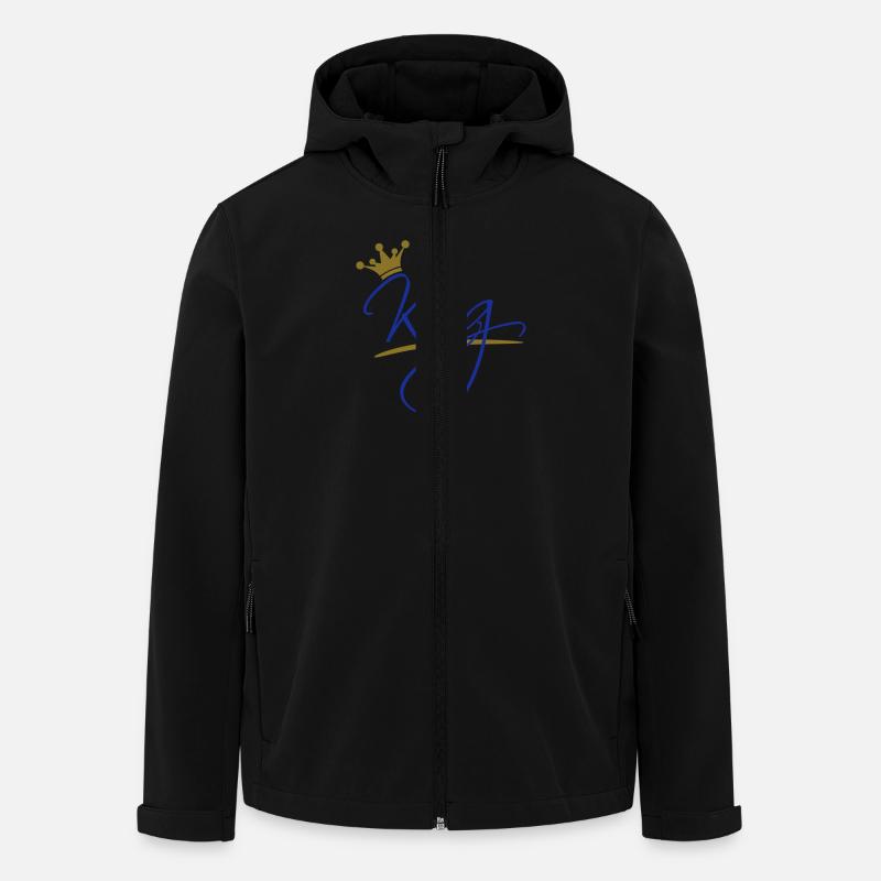 la conception de la couronne roi textlogo refroidi - Veste softshell homme en polyester recyclé Stanley/Stella - noir