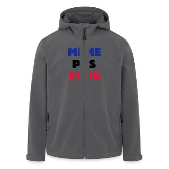 Même pas Peur - Veste softshell homme en polyester recyclé Stanley/Stella - noir - Devant - AI Model Male 185 light (185cm)