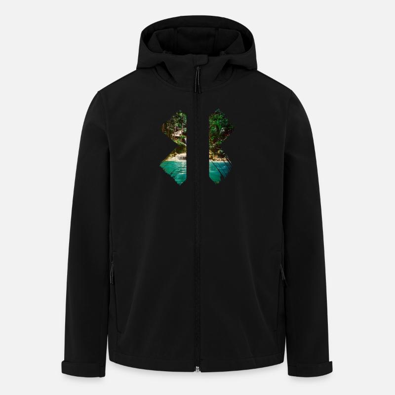 Tropen X - Recycelte Männer Softshell-Jacke von Stanley/Stella - Schwarz
