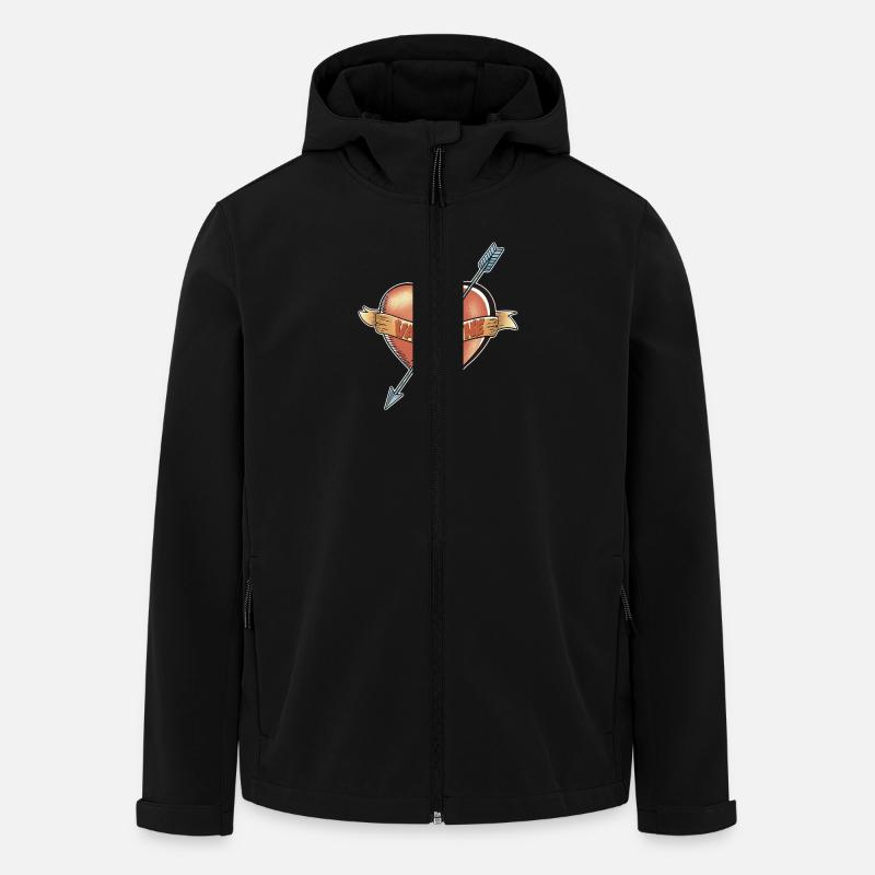 My Burning Valentine Heart - Recycelte Männer Softshell-Jacke von Stanley/Stella - Schwarz