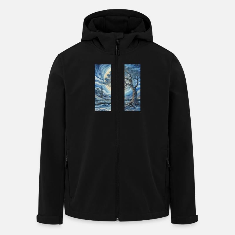 Yggdrasil – Baum des Lebens - Recycelte Männer Softshell-Jacke von Stanley/Stella - Schwarz
