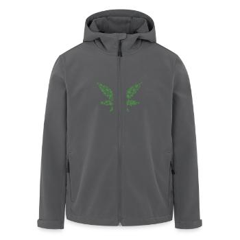 Weed Gras - Recycelte Männer Softshell-Jacke von Stanley/Stella - Schwarz - Vorne - AI Model Male 185 light (185cm)