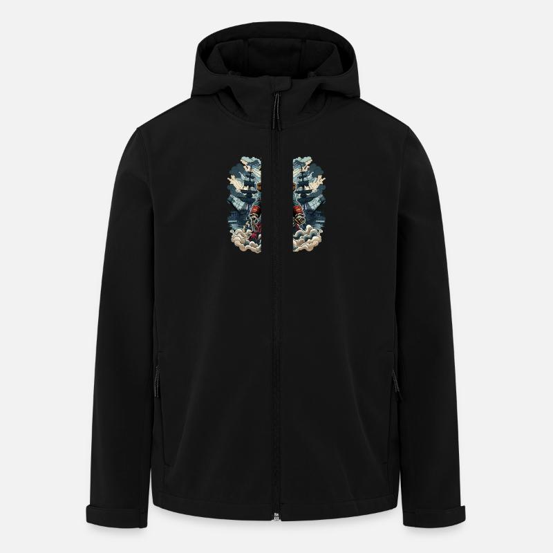 Zombiepirate - Recycelte Männer Softshell-Jacke von Stanley/Stella - Schwarz