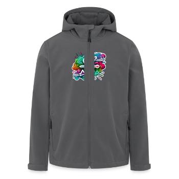 Zodiac Sagittarius - Men’s Recycled Softshell Jacket by Stanley/Stella - anthracite - Front - AI Model Male 185 light (185cm)