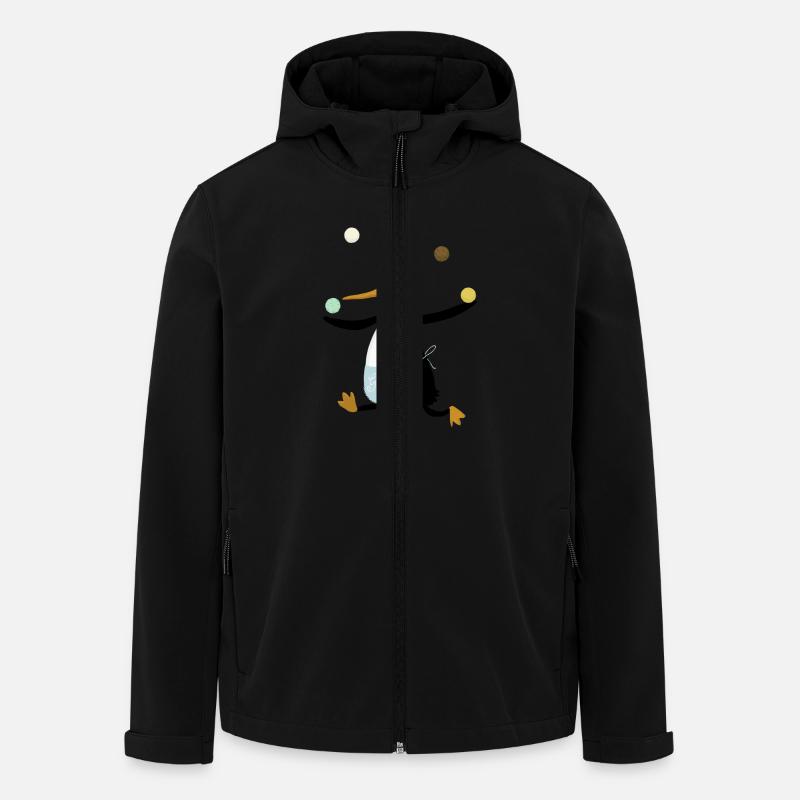 Pinguin jongliert Eis - Recycelte Männer Softshell-Jacke von Stanley/Stella - Schwarz
