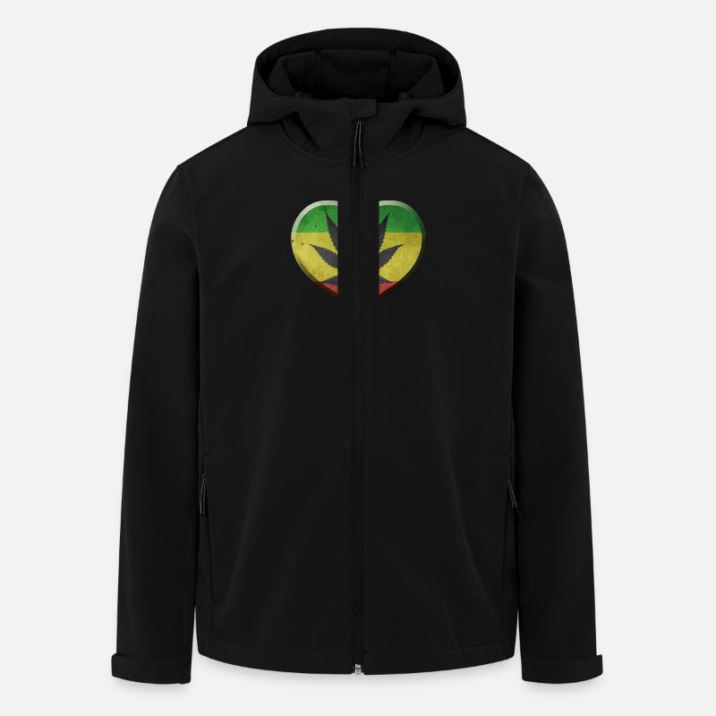 J'AIME LA JAMAÏQUE - JAMAIQUE - Veste softshell homme en polyester recyclé Stanley/Stella - noir
