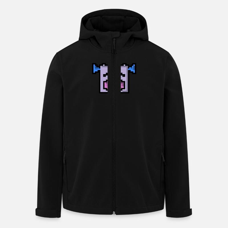 Pixel LOL - Recycelte Männer Softshell-Jacke von Stanley/Stella - Schwarz