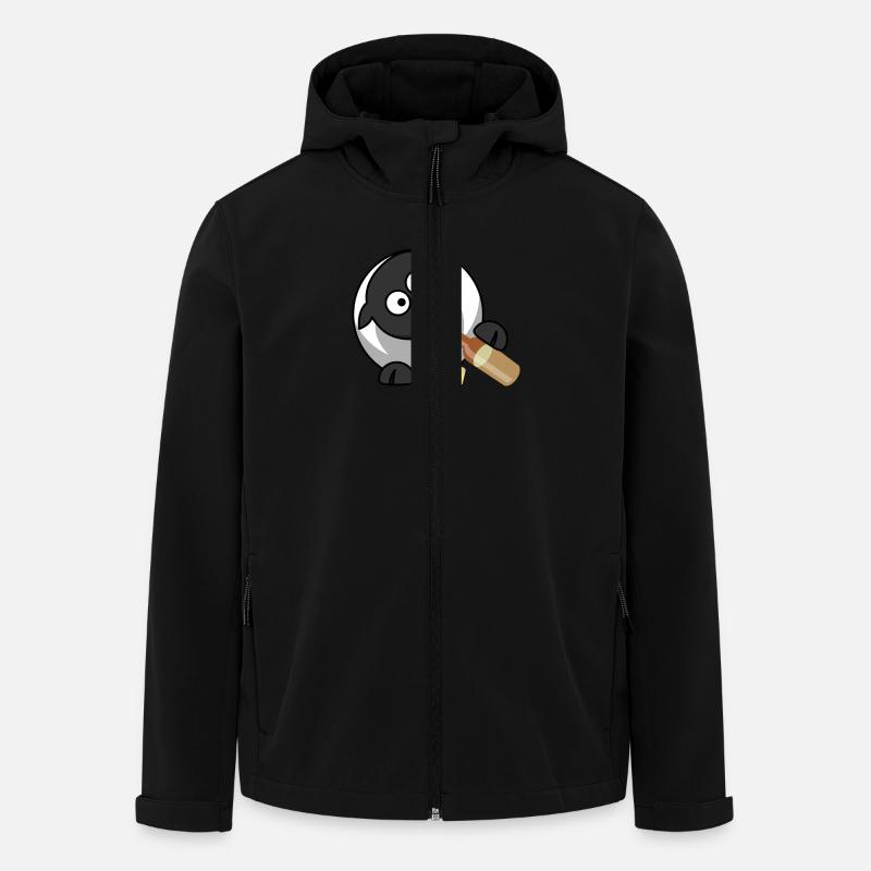 Trinkendes Schaf - Recycelte Männer Softshell-Jacke von Stanley/Stella - Schwarz