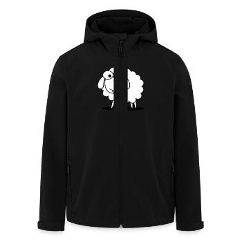 Schaf - Recycelte Männer Softshell-Jacke von Stanley/Stella - Schwarz - Vorne - AI Model Male 185 light (185cm)