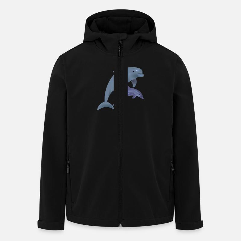 Dolphins - Veste softshell homme en polyester recyclé Stanley/Stella - noir