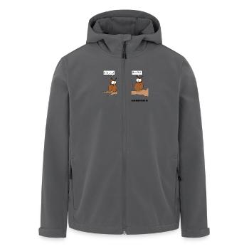 Uhus (neu) - Recycelte Männer Softshell-Jacke von Stanley/Stella - Schwarz - Vorne - AI Model Male 185 light (185cm)