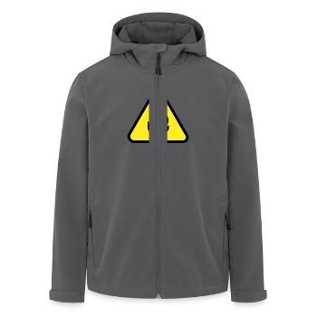 Achtung Brennbar - Recycelte Männer Softshell-Jacke von Stanley/Stella - Schwarz - Vorne - AI Model Male 185 light (185cm)