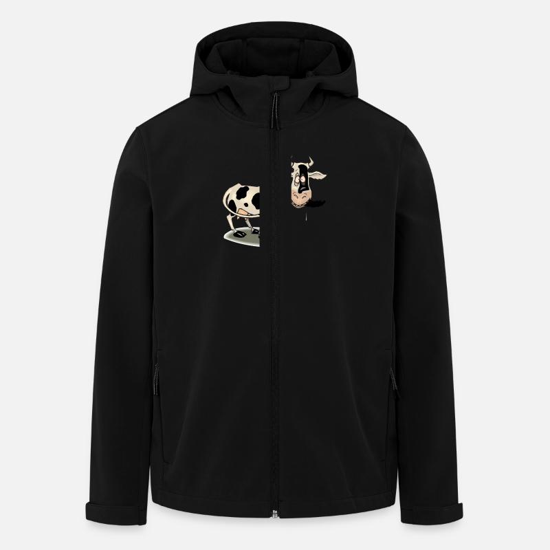 Kuh - Recycelte Männer Softshell-Jacke von Stanley/Stella - Schwarz