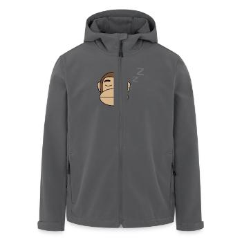 Affe Schlafen - Recycelte Männer Softshell-Jacke von Stanley/Stella - Schwarz - Vorne - AI Model Male 185 light (185cm)