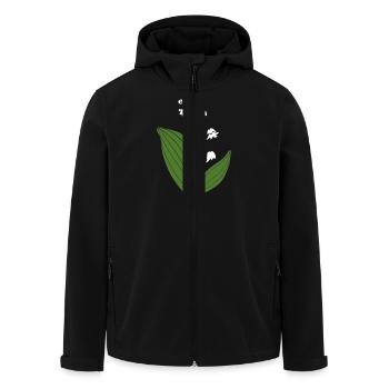 Lilies of the valley - Men’s Recycled Softshell Jacket by Stanley/Stella - black - Front - AI Model Male 185 light (185cm)
