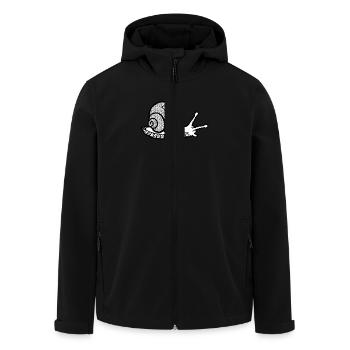 Snail black and withe - Men’s Recycled Softshell Jacket by Stanley/Stella - black - Front - AI Model Male 185 light (185cm)
