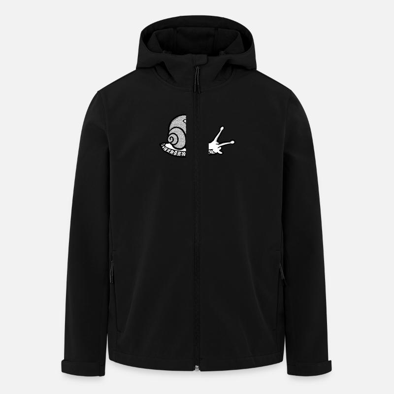Snail noir et withe - Veste softshell homme en polyester recyclé Stanley/Stella - noir