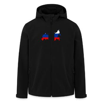 Russland - Recycelte Männer Softshell-Jacke von Stanley/Stella - Schwarz - Vorne - AI Model Male 185 light (185cm)